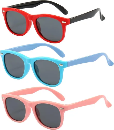 Vista 9 de FANNYGO Paquete de 3 lentes de sol polarizados para niños y niñas