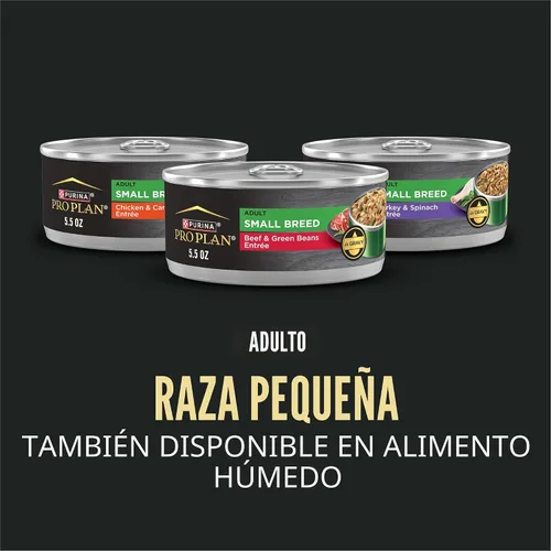 Vista 9 de Purina Pro Plan Alimento seco para perros de raza pequeña, mezcla triturada de carne de res y arroz con probióticos vivos garantizados, bolsa de 6