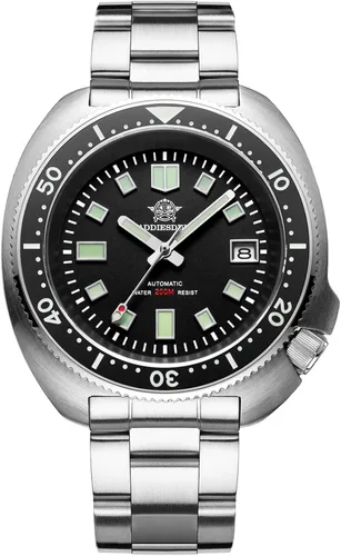 Vista 11 de ADDIESDIVE Reloj Automático de Buceo 200 M Reloj para Hombre Luminiscente Mecánico NH35A Analógico Acero Inoxidable AD2081 acero negro