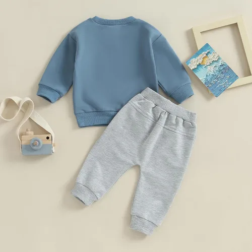 Vista 4 de Conjunto de ropa de 2 piezas para bebés y niños pequeños para otoño e invierno