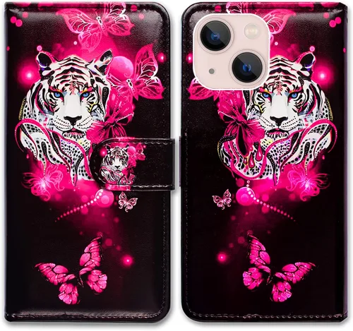 Vista 23 de Bcov Funda para iPhone 14 Plus, diseño de pájaro negro y verde con tapa para teléfono, con ranura para tarjetas, soporte para iPhone 14 Plus