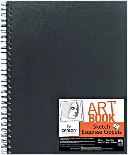 Vista 11 de Canson Artist Series - Cuaderno de bocetos de 5 x 7 pulgadas, 160 páginas (65 libras/3.39 oz), papel de artista para adultos y estudiantes, grafito