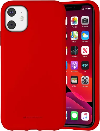 Vista 10 de GOOSPERY Funda de silicona líquida para Apple iPhone 11 (6.1 pulgadas), funda protectora de goma con forro de microfibra suave (gris lavanda)