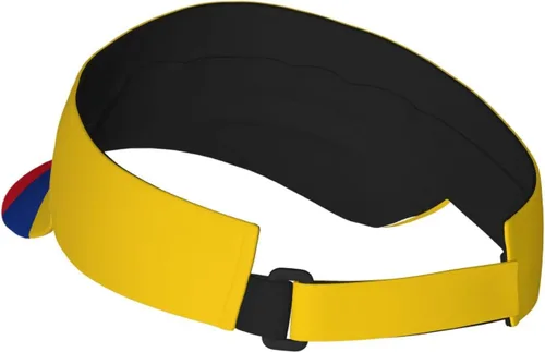 Vista 3 de Lindos sombreros de bandera patriótica deportiva con visera para el sol, gorra de béisbol ajustable con parte superior vacía para mujeres y hombres