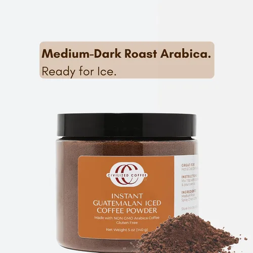 Vista 6 de Civilized Coffee Café helado instantáneo prémium – Arábica guatemalteca tostado medio (5 onzas)