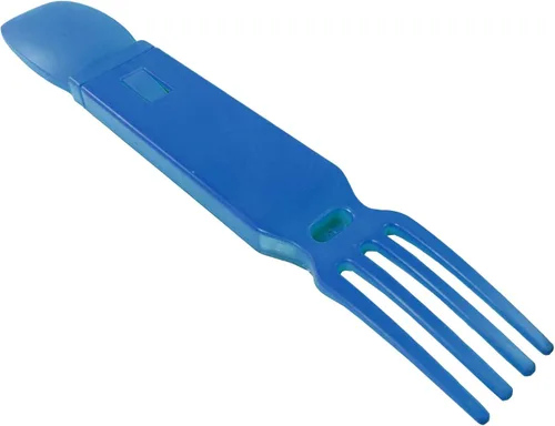 Vista 8 de ASR Outdoor Utensilios de plástico portátiles 3 en 1, accesorios de camping, color azul
