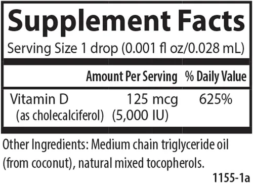 Vista 5 de Carlson - Super Daily D3 5,000 UI (125 mcg) por gota, gotas de vitamina D, apoyo inmunológico, salud cardíaca, vitamina D3 líquida, sin sabor, 90