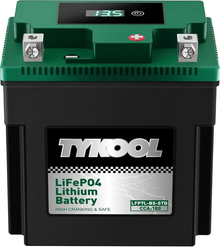 Vista 16 de TYKOOL LFP4L-BS-STD - Batería de litio de 12 V, sustituye a YTX4L-BS, 140CCA 3Ah, se adapta a ATV motocicleta, scooter, cortacésped, compatible