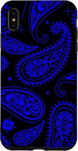 Vista 11 de Black Blue Paisley Bandana Vintage Floral Boho Pattern Case for iPhone 17