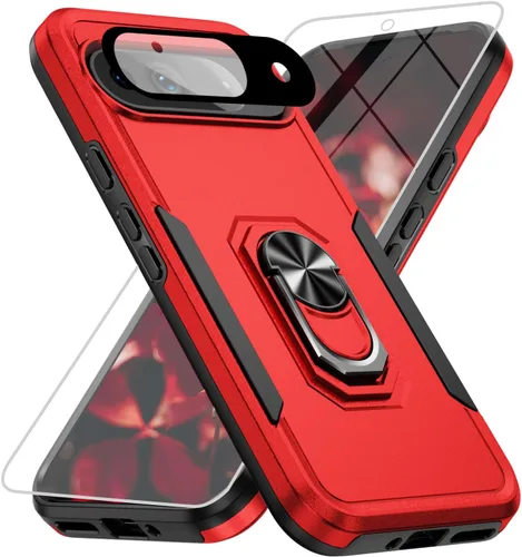 Vista 44 de Funda para Google Pixel 9 Pro XL [protección contra caídas de grado militar de 15 pies] con protector de pantalla y protector de lente, resistente a
