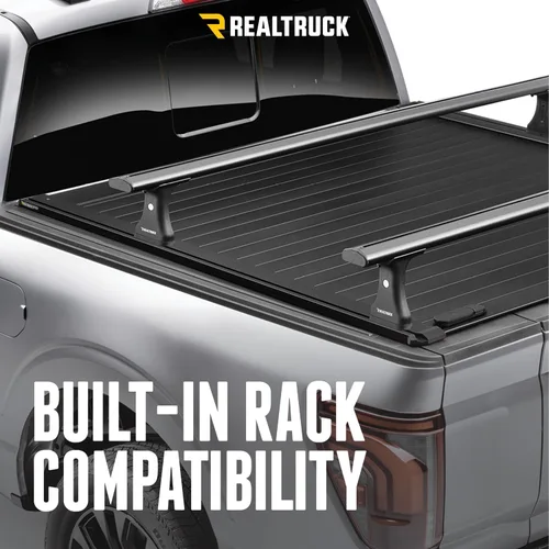 Vista 4 de Retrax 40830 PRO - Funda de cama retráctil para camioneta Chevy y GMC de 5.5 pulgadas (07 pies) con bolsillo de estaca, con rieles compatibles