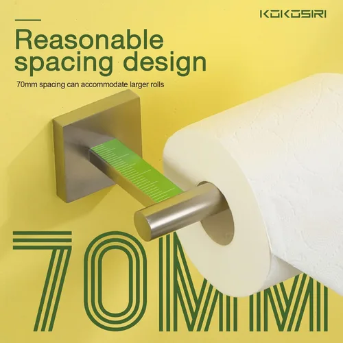 Vista 5 de KOKOSIRI Toalleros de 32 pulgadas, toalleros para baño, baño, soporte para papel higiénico, soporte para rollo de papel higiénico, níquel cepillado