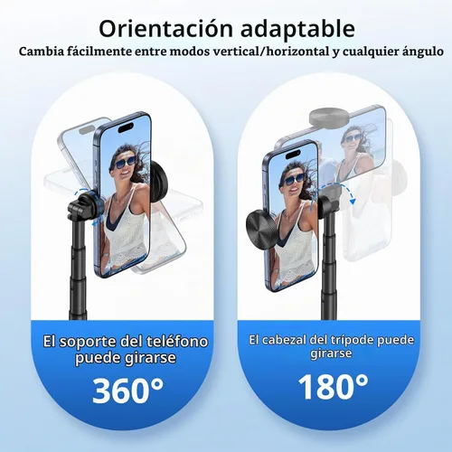 Vista 7 de SYNCWIRE Trípode de teléfono Selfie Stick de 55 pulgadas para iPhone, palo selfie de aluminio extensible todo en uno con control remoto, trípode