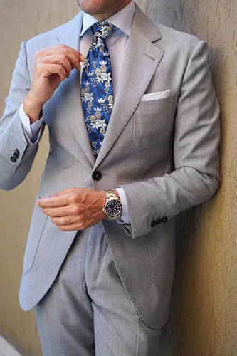 Vista 64 de Corbatas florales tejidas clásicas para hombre, corbata cuadrada de bolsillo, corbatas formales para hombres, boda con pañuelo