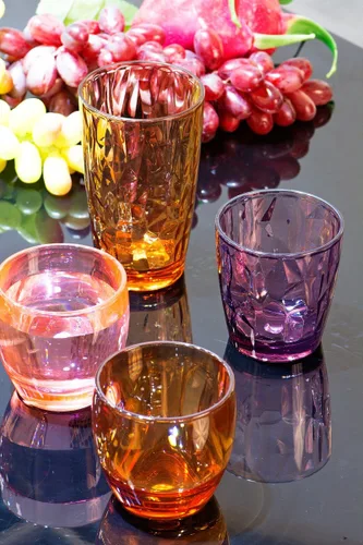 Vista 6 de Vasos festivos de acrílico de color para restaurante, resistentes a golpes, vasos para tomar jugo, vasos para vino irrompibles, vasos de plástico 4