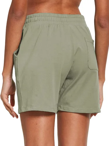 Vista 2 de BALEAF Bermudas para mujer, de algodón, casuales, de verano, hasta la rodilla, para descansar, caminar, hacer ejercicio, con bolsillos