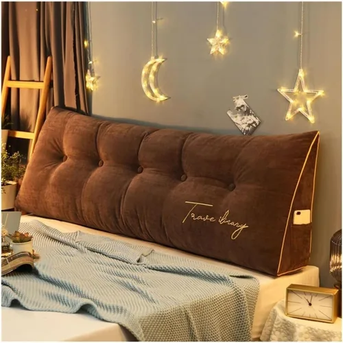 Vista 12 de Almohada triangular para la cabeza de cama, cojín grande de espalda/cojín de cabecero, almohada de cuña reclinable con funda extraíble