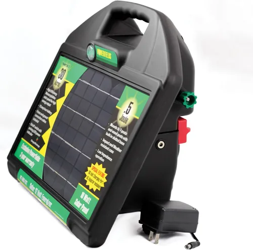 Vista 2 de Powerfields PF-150-S12 10 Acre 2.5 vatios Solar Powered Fence Energizer Cargador con batería interna 7ah 12 voltios, .15 julios