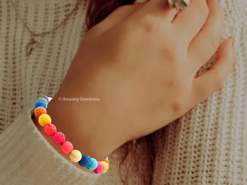 Vista 396 de Amazing Gemstone Crystal Bracelet for Women Men's Gifts - Protection Healing Crystal Bracelet - 8mm Gemstone Beaded Stretchable Bracelet Pulseras