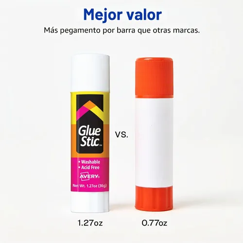 Vista 7 de Avery® Glue Stic™, White, 36 Grams, 1.27 oz, 6 Glue Sticks