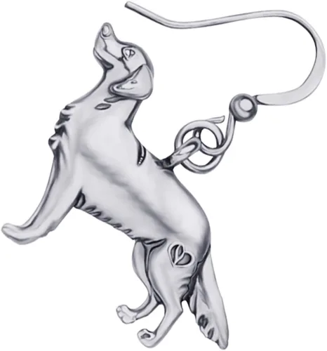Vista 4 de NEWEI Bonitos aretes de Golden Retriever para mujeres, aretes colgantes para perros, adolescentes, niñas, perros y mamás, Zinc, No es una piedra