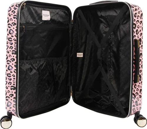 Vista 2 de Juicy Couture Jane - Juego de 3 piezas de maletas giratorias, Pink Leopard), JC-PC-18700-3-PKLP