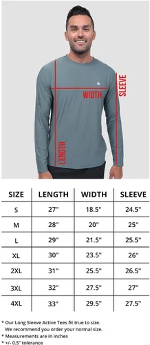 Vista 6 de Camisa deportiva de manga larga para hombre S - 4XL Dri Fit Performance Workout Shirt