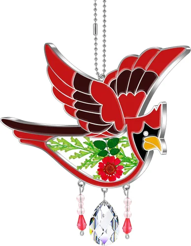 Vista 10 de KY&BOSAM Regalos para la abuela Colibrí de cristal para colgar en la Verde-te amo abuela