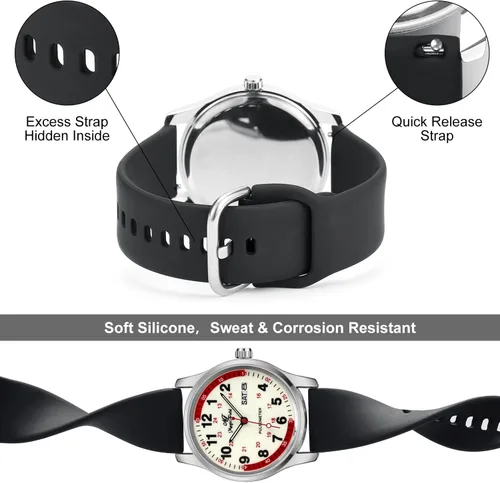 Vista 6 de SIBOSUN Reloj de enfermera para enfermera, médico, reloj médico para estudiantes de medicina y médicos, reloj unisex de fácil lectura para mujeres