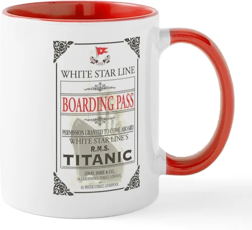 Vista 20 de CafePress The Courageous Titanic Band Taza de café de cerámica de 11 oz (11.0 fl oz)