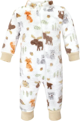 Vista 4 de Hudson - Overoles, mamelucos y enteritos de tela polar unisex para bebés