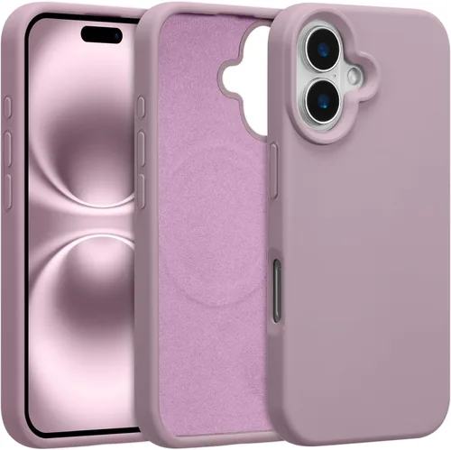 Vista 320 de Funda magnética de silicona para iPhone 13 Pro, color blanco antiguo [Compatible con Magsafe] [Forro de microfibra suave antiarañazos], funda