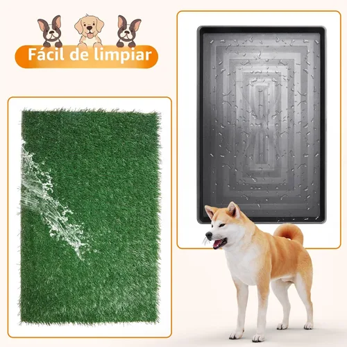Vista 5 de LOOBANI Almohadilla de césped para perros con bandeja, 16 x 20 pulgadas