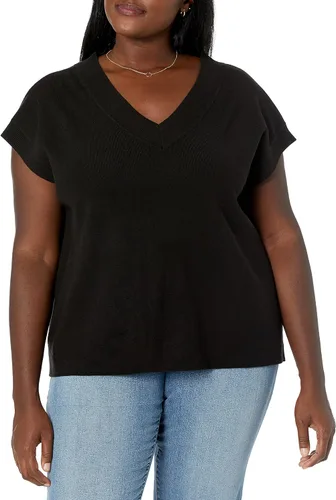 Vista 5 de The Drop Chaleco tipo suéter con cuello en V Zhen para mujer