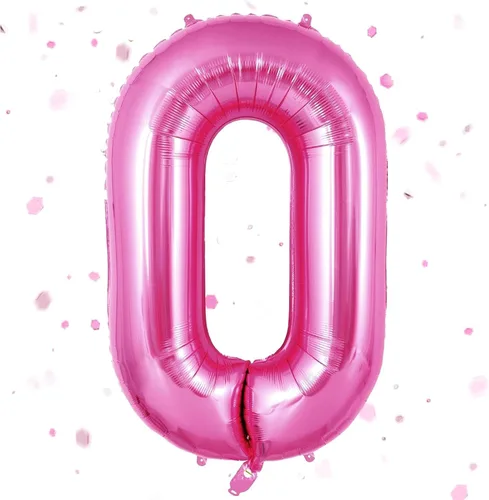 Vista 248 de Globos gigantes de helio de aluminio de 40 pulgadas, color negro, globos digitales grandes del número 0 para decoración de fiesta de cumpleaños