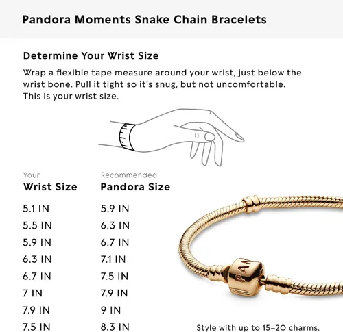 Vista 8 de PANDORA Jewelry Iconic Moments Snake Chain Charm Bracelet
