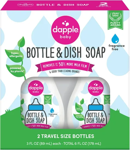 Vista 15 de Repuesto para líquido para lavar platos y botellas de bebé Dapple, sin fragancia, 34 onzas líquidas, DP-035B, 2