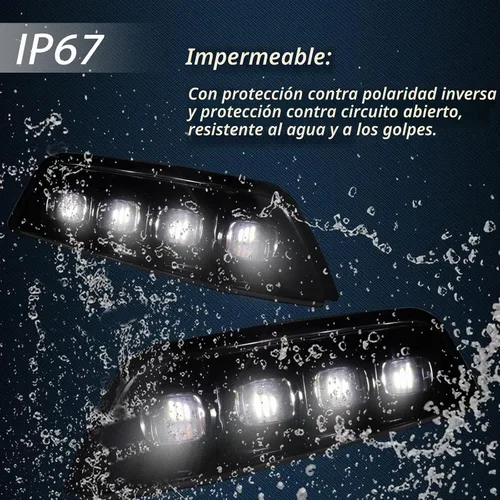 Vista 6 de Switchback Lámpara LED de Niebla Frontal Blanca/Ámbar de Marcha Diurna Secuencial con Función de Señal de Giro Intermitente Accesorios para Ford