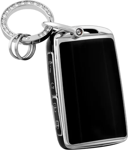 Vista 7 de OFFCURVE Funda para llavero de coche compatible con Mazda B, Oro Negro+llavero