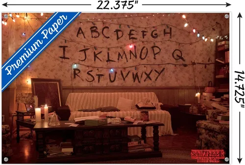 Vista 3 de Netflix Stranger Things - Alphabet Wall Poster with Push Pins