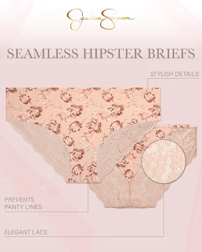 Vista 2 de Jessica Simpson Women's Underwear - Microfiber Hipster Briefs (5 Pack)