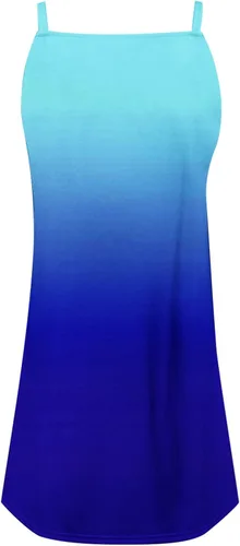Vista 5 de Ke1Clo Holiday Essentials for Women Fashion Women Summer Casual Pleated V-Neck Bandage Floral Printed Camis Dress