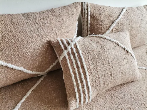 Vista 5 de arabicsofa Sofás de Suelo Coloridos de Estilo Marroquí – Cojines de Suelo Modulares Hechos a Mano (Beige 16, Sofá de Suelo de 4 pies)