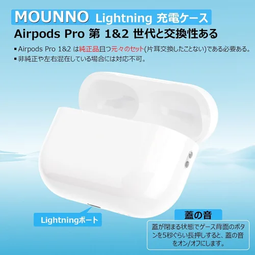 Vista 7 de Funda de carga de repuesto compatible con AirPod Pro de 2ª generación, Air pod Pro 2 con botón de sincronización de emparejamiento Bluetooth