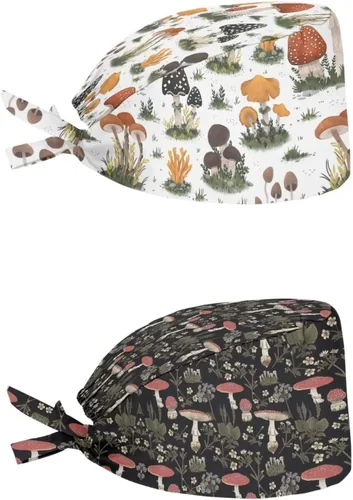 Vista 102 de Babrukda Paquete de 2 gorras con banda para el sudor ajustable con lazo en la espalda, gorro divertido