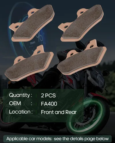 Vista 2 de SCITOO Pastillas de freno sinterizadas para Dyna, Glide, 2000, 2001, 2002, 2003, 2004, 2005, 2006, 2007, para Fatboy, Heritage Softail, Night Train