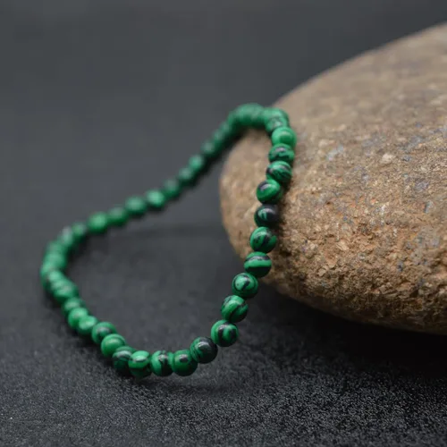 Vista 3 de Pulsera de piedras preciosas naturales con cuentas de 532 de pulgada, para parejas