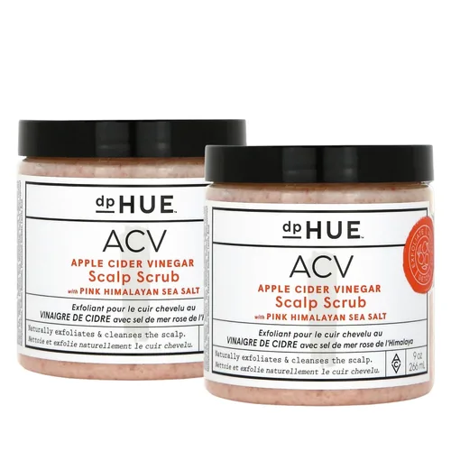 Vista 6 de dpHUE Exfoliante de vinagre de sidra de manzana con sal rosa del mar del Himalaya, 9 onzas, exfoliante natural y tratamiento del cuero cabelludo