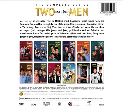 Vista 2 de Nuevos dos y medio hombres la serie completa todas las 12 estaciones (DVD)