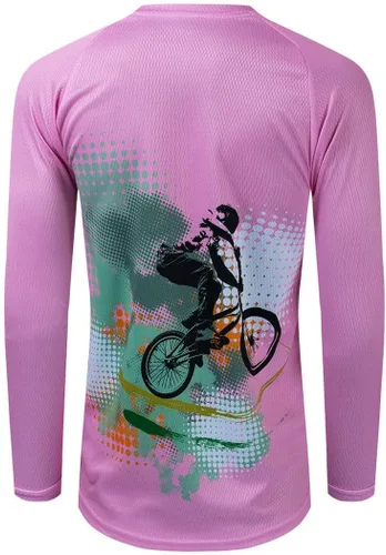 Vista 3 de Camiseta de manga larga MTB para mujer, camiseta de motocross de montaña, motocross, ciclismo, BMX, motocicleta, pesca, carreras